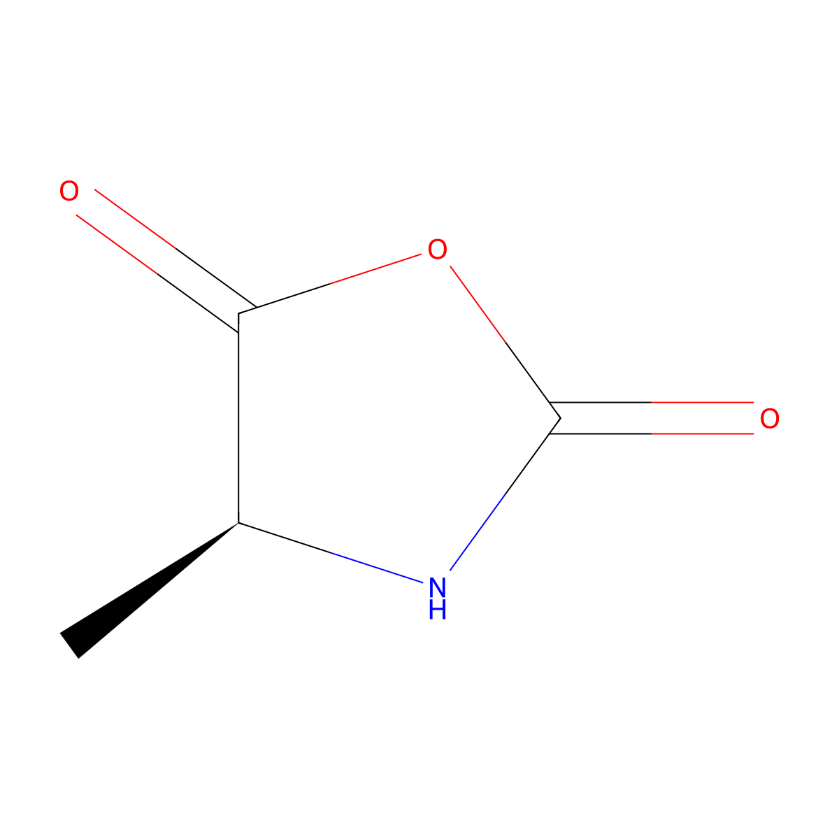 (S)-4-Methyloxazolidine-2,5-dione molecular structure, CAS 2224-52-4