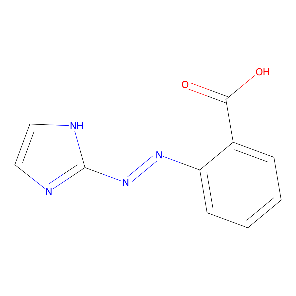 2-[2-(1H-imidazol-2-yl)diazenyl]Benzoic acid molecular structure, CAS 222401-49-2