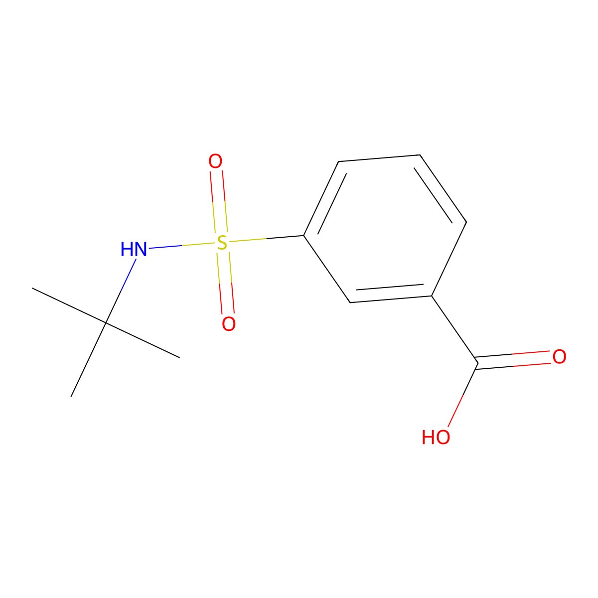 3-(Tert-butylsulfamoyl)benzoic acid molecular structure, CAS 222409-98-5