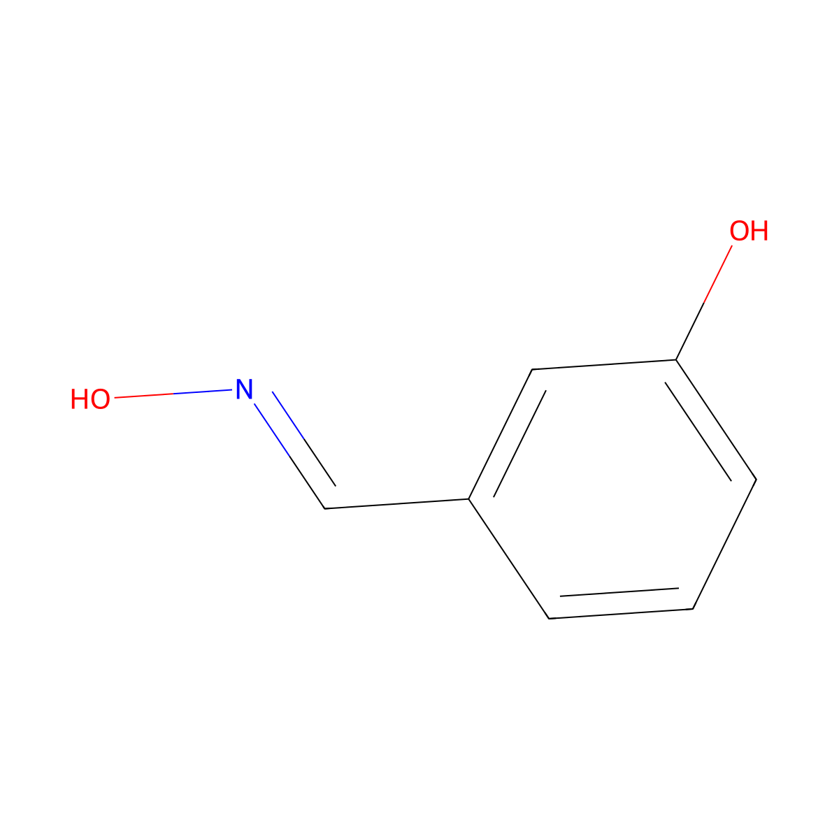 3-Hydroxybenzaldehyde oxime molecular structure, CAS 22241-18-5
