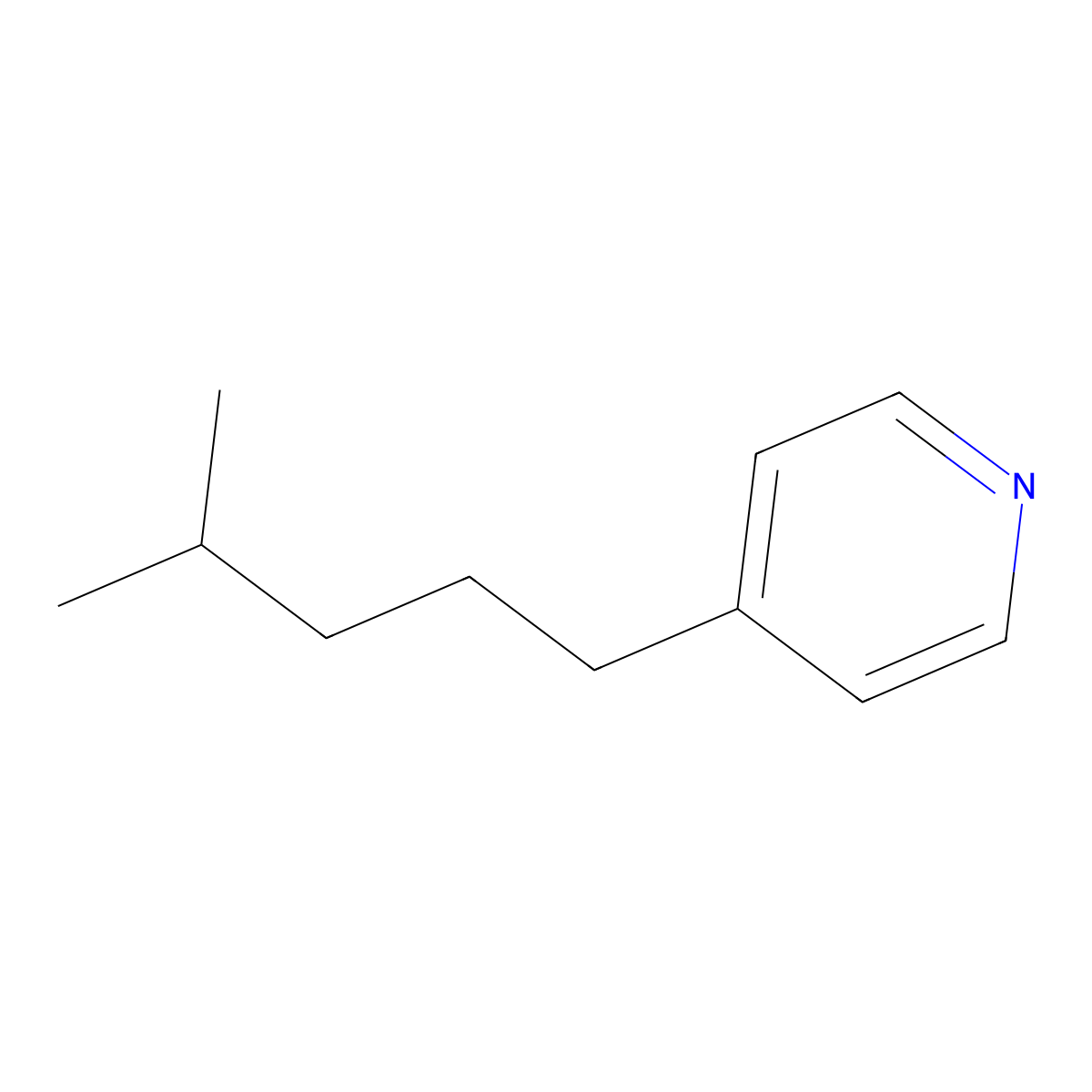 4-Isohexylpyridine molecular structure, CAS 22241-38-9