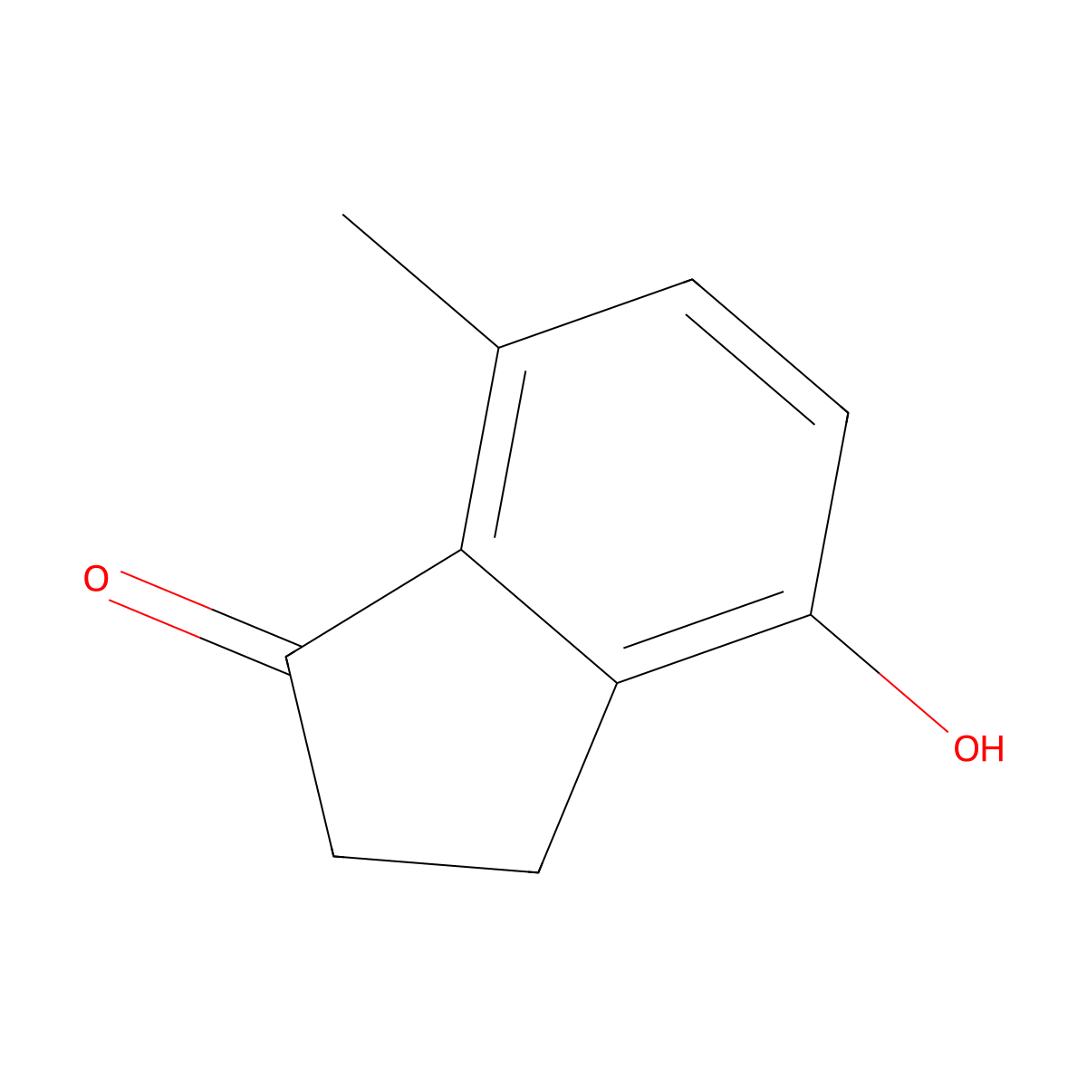 4-Hydroxy-7-methyl-1-indanone molecular structure, CAS 22242-84-8