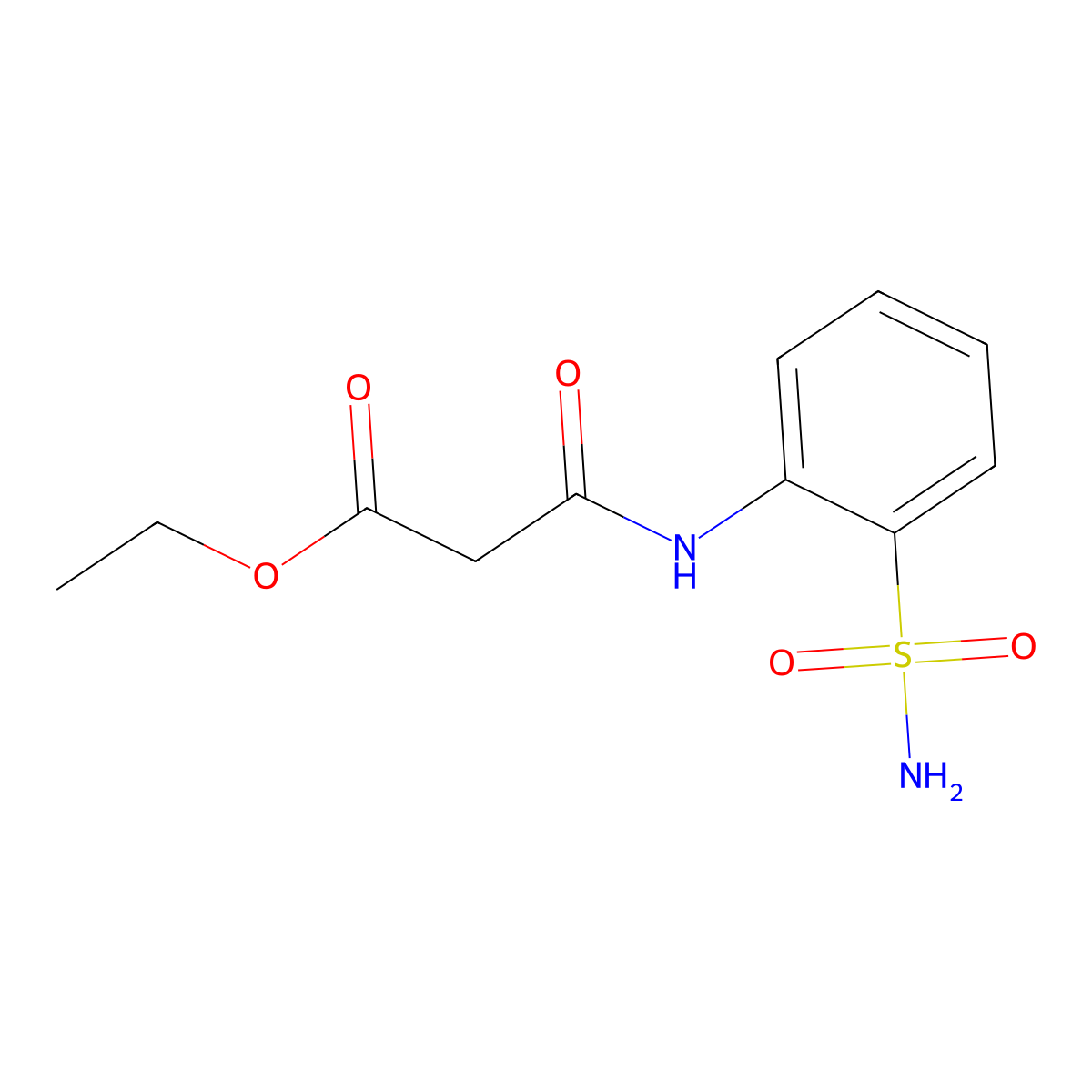 Ethyl 3-[2-(aminosulfonyl)anilino]-3-oxopropanoate molecular structure, CAS 222420-33-9