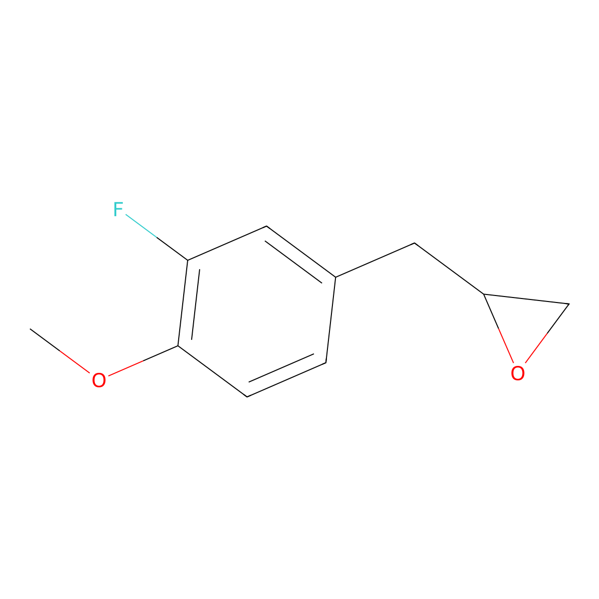 2-[(3-Fluoro-4-methoxyphenyl)methyl]oxirane molecular structure, CAS 222422-49-3