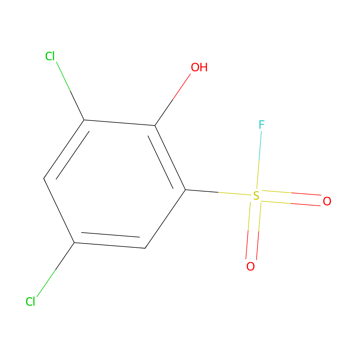 Benzenesulfonyl fluoride, 3,5-dichloro-2-hydroxy- molecular structure, CAS 22243-89-6