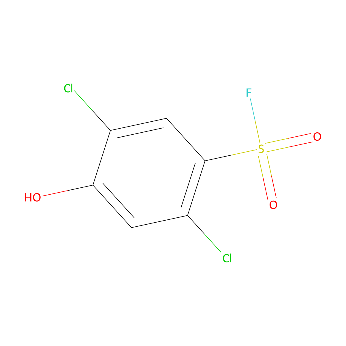 Benzenesulfonyl fluoride, 2,5-dichloro-4-hydroxy- molecular structure, CAS 22243-90-9