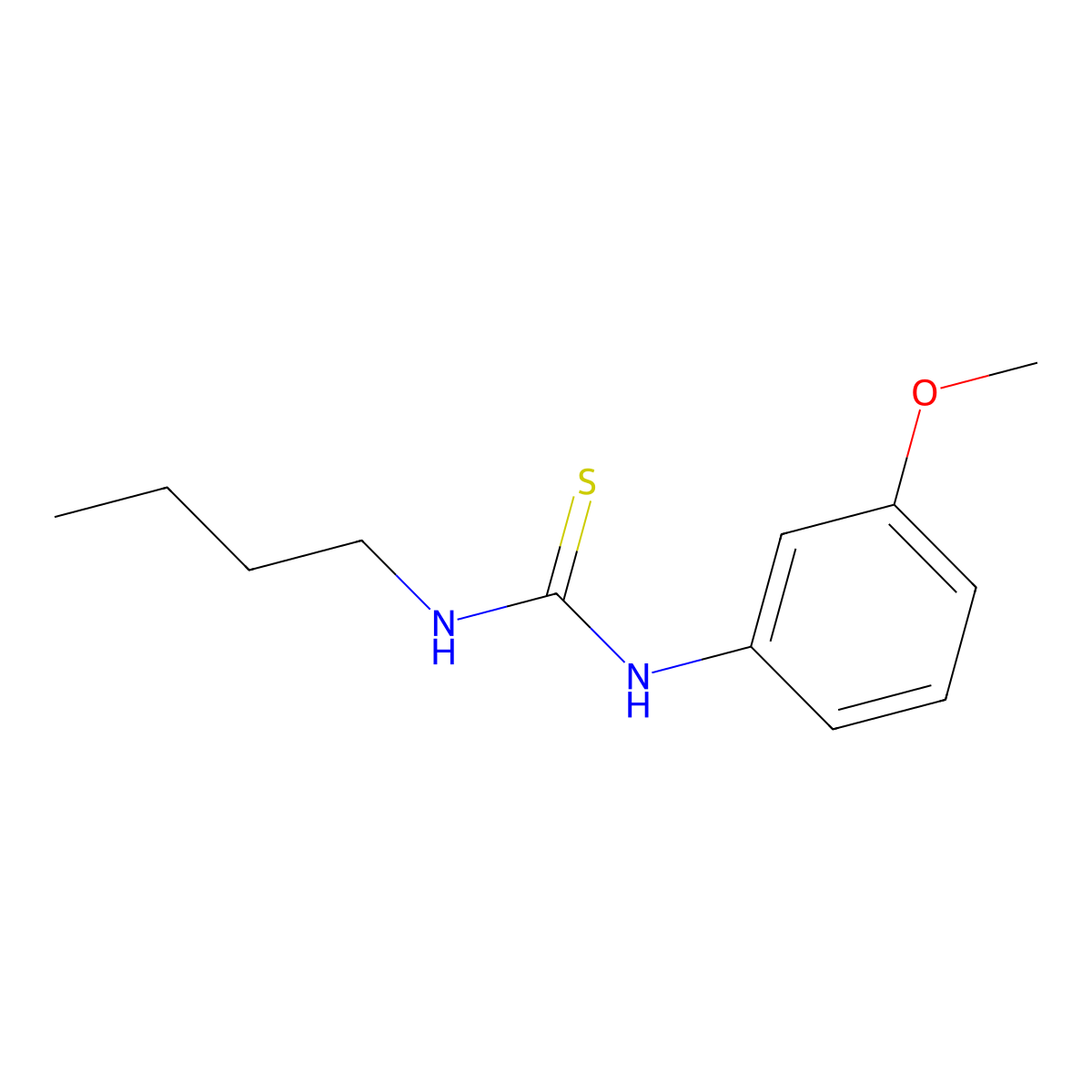 1-Butyl-3-(3-methoxyphenyl)thiourea molecular structure, CAS 22244-35-5