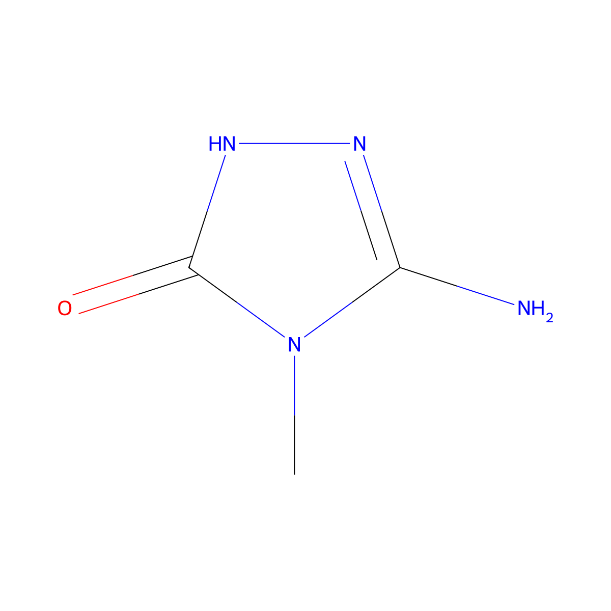 3-amino-4-methyl-4,5-dihydro-1H-1,2,4-triazol-5-one molecular structure, CAS 22244-57-1