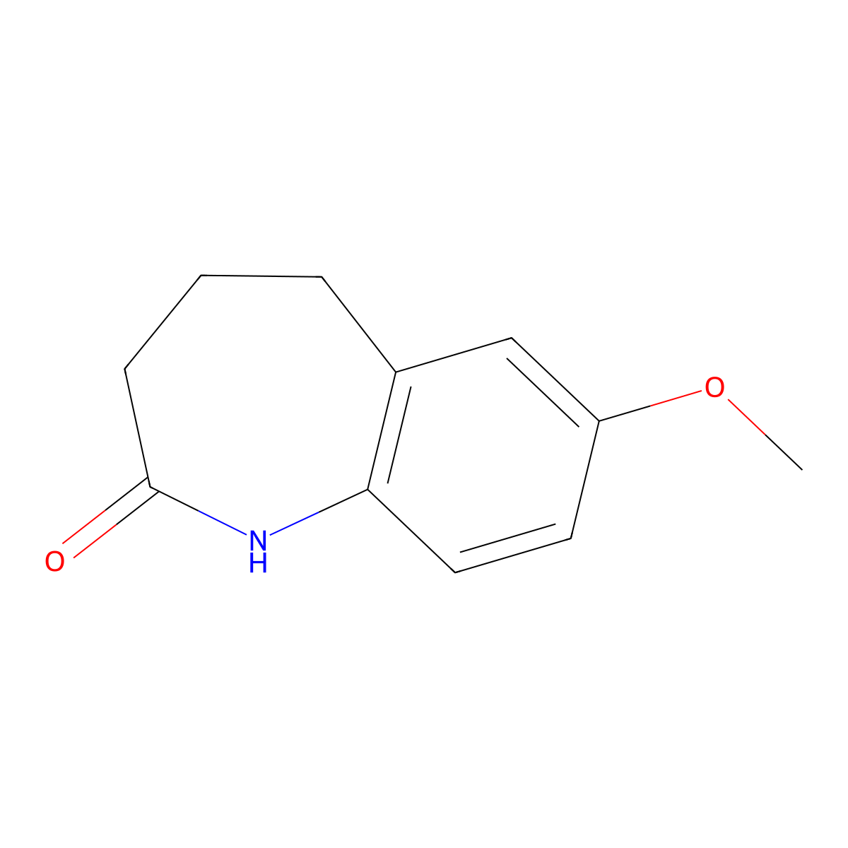 7-methoxy-2,3,4,5-tetrahydro-1H-1-benzazepin-2-one molecular structure, CAS 22245-89-2