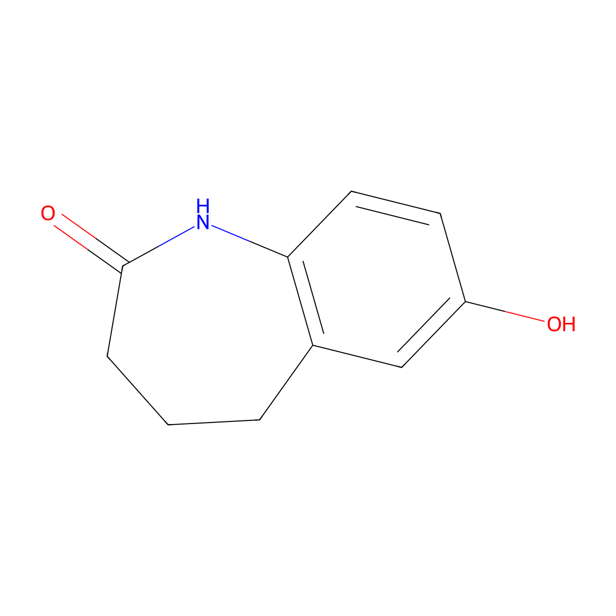 7-hydroxy-2,3,4,5-tetrahydro-1H-1-benzazepin-2-one molecular structure, CAS 22245-90-5