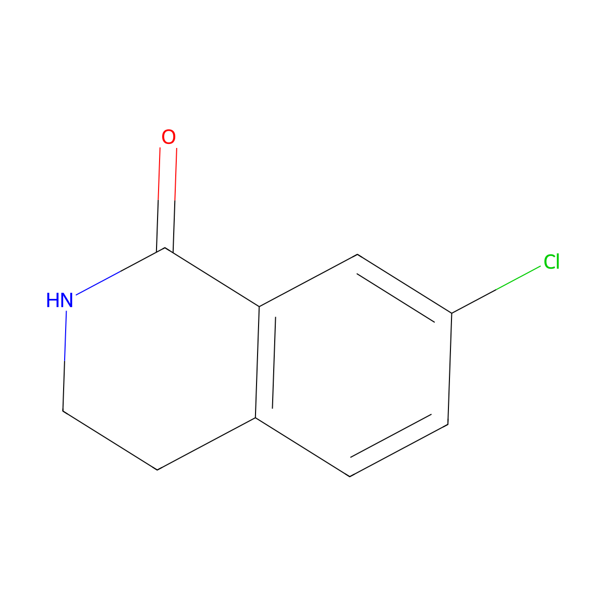 7-Chloro-1,2,3,4-tetrahydroisoquinolin-1-one molecular structure, CAS 22245-95-0