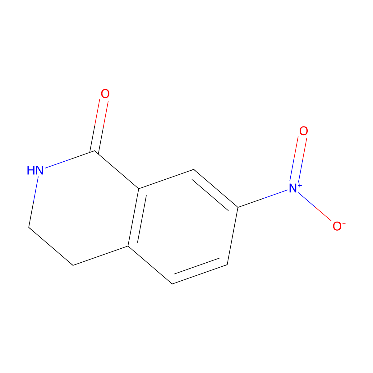 7-Nitro-1,2,3,4-tetrahydroisoquinolin-1-one molecular structure, CAS 22245-96-1