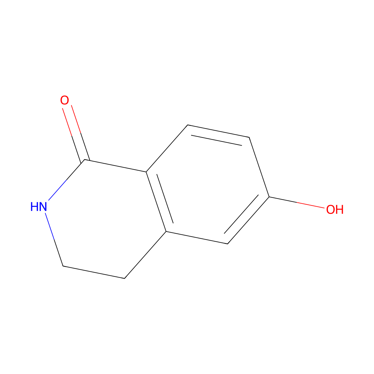 6-Hydroxy-1,2,3,4-tetrahydroisoquinolin-1-one molecular structure, CAS 22245-98-3