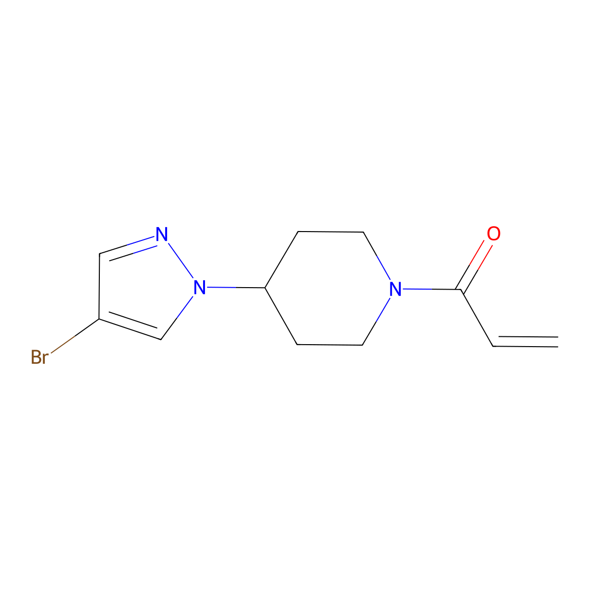 1-[4-(4-Bromo-1h-pyrazol-1-yl)piperidin-1-yl]prop-2-en-1-one molecular structure, CAS 2224502-87-6