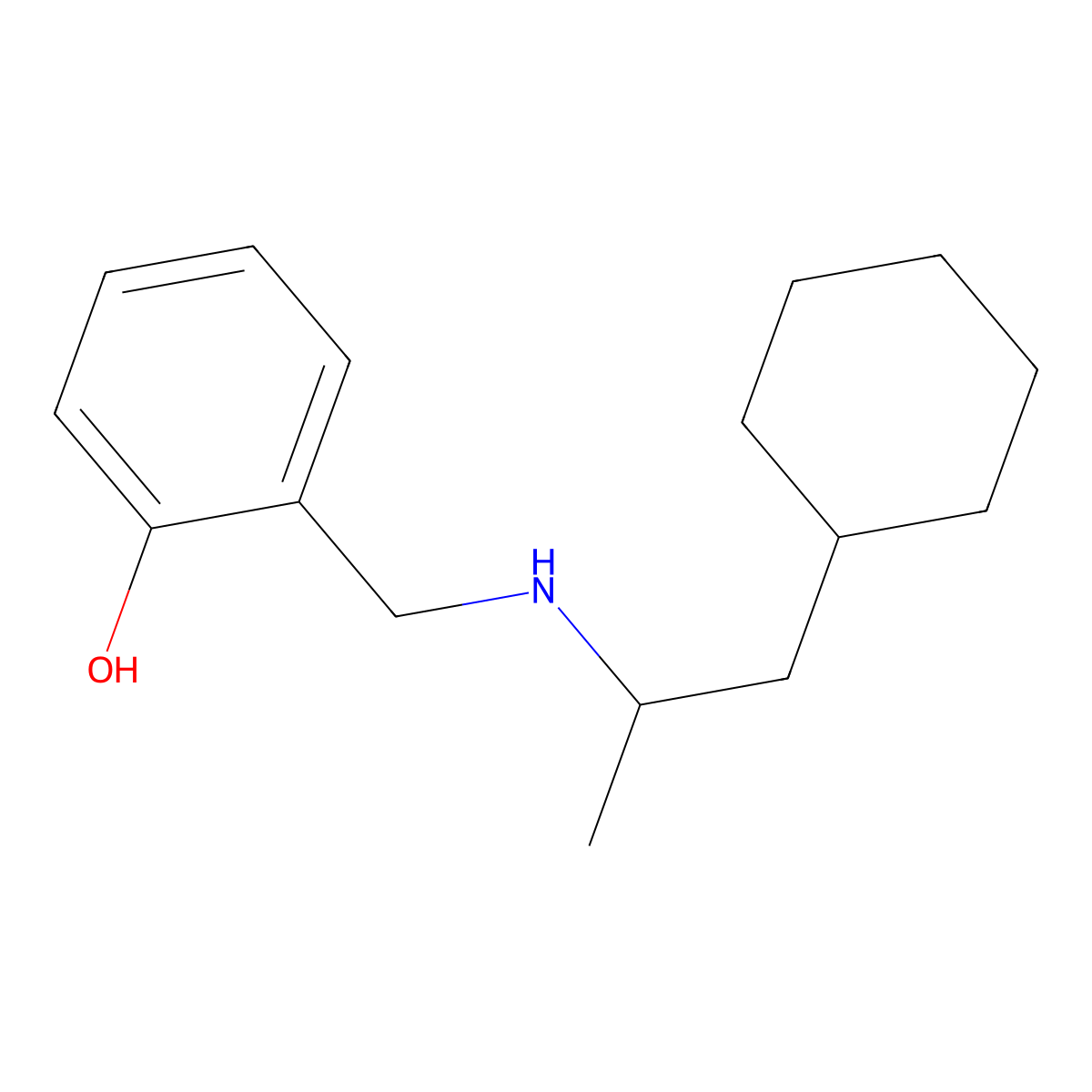 2-{[(1-Cyclohexylpropan-2-yl)amino]methyl}phenol molecular structure, CAS 2224510-96-5