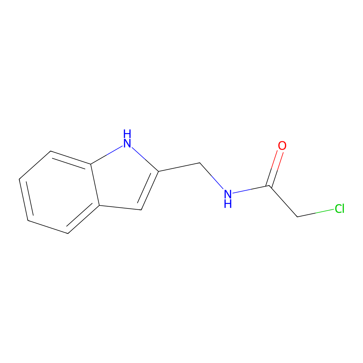 2-Chloro-n-[(1h-indol-2-yl)methyl]acetamide molecular structure, CAS 2224514-23-0