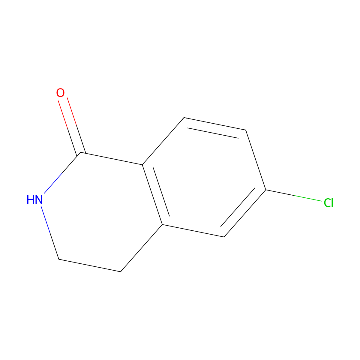 6-Chloro-3,4-dihydroisoquinolin-1(2H)-one molecular structure, CAS 22246-02-2