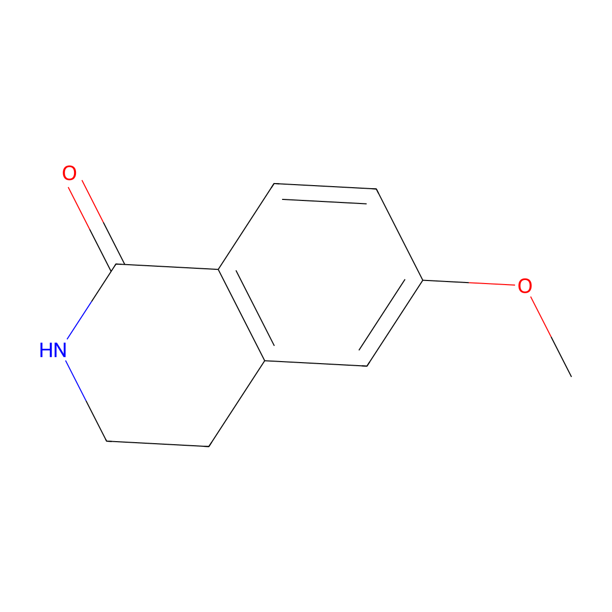 6-methoxy-3,4-dihydroisoquinolin-1(2H)-one molecular structure, CAS 22246-12-4