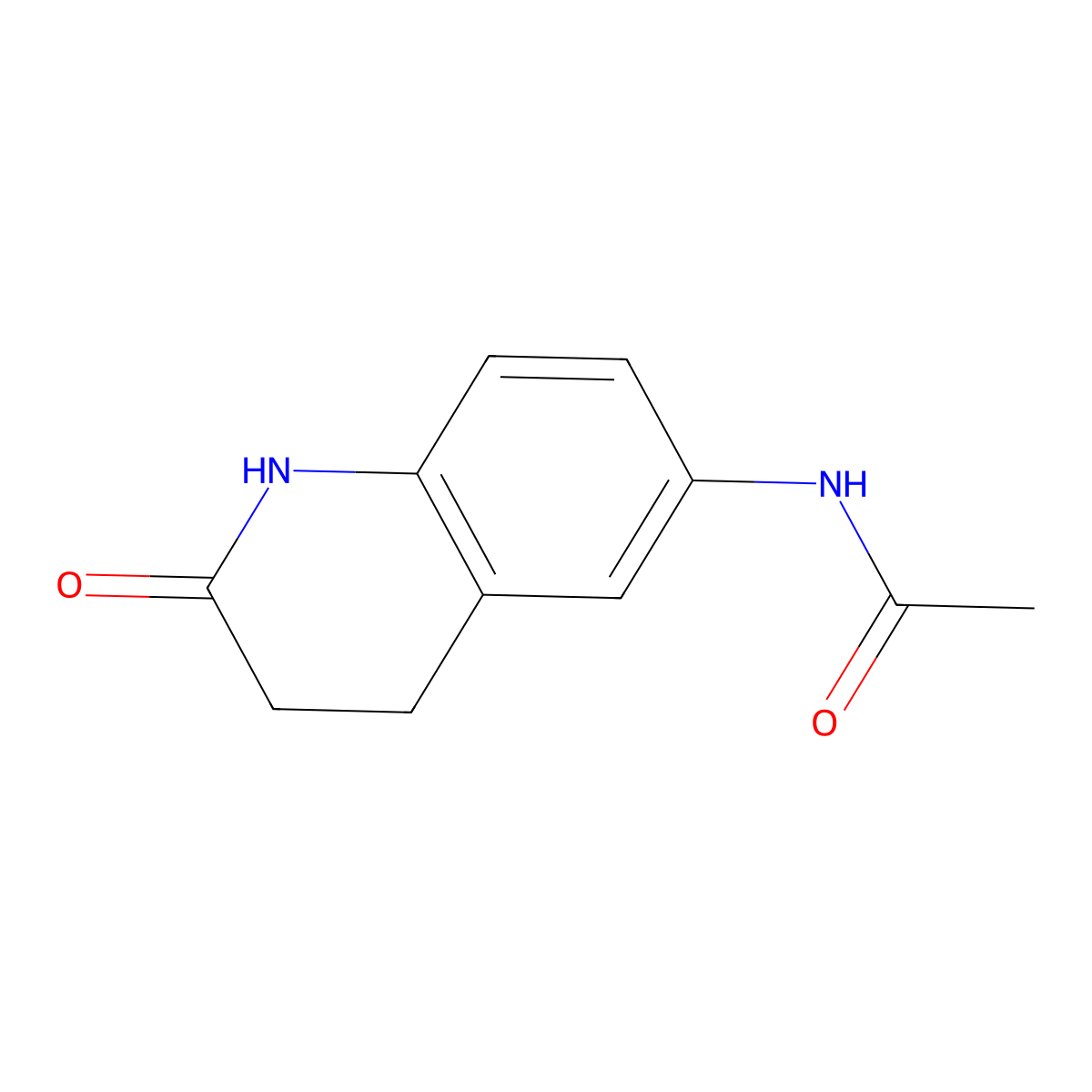 N-(1,2,3,4-Tetrahydro-2-oxo-6-quinolinyl)acetamide molecular structure, CAS 22246-14-6