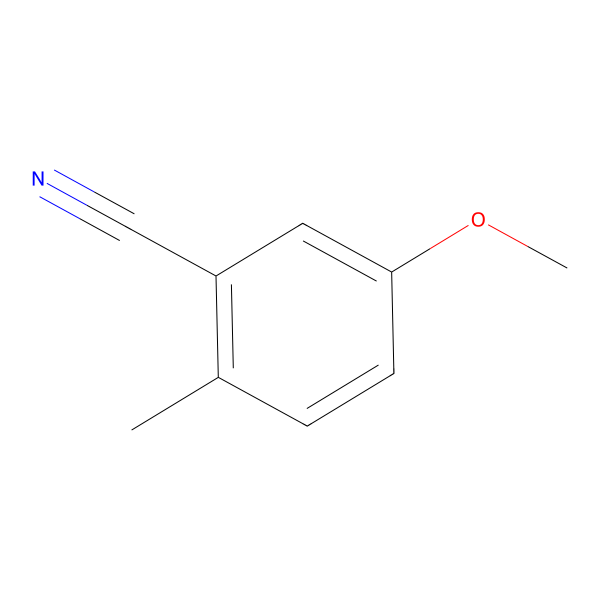 5-Methoxy-2-methylbenzonitrile molecular structure, CAS 22246-19-1
