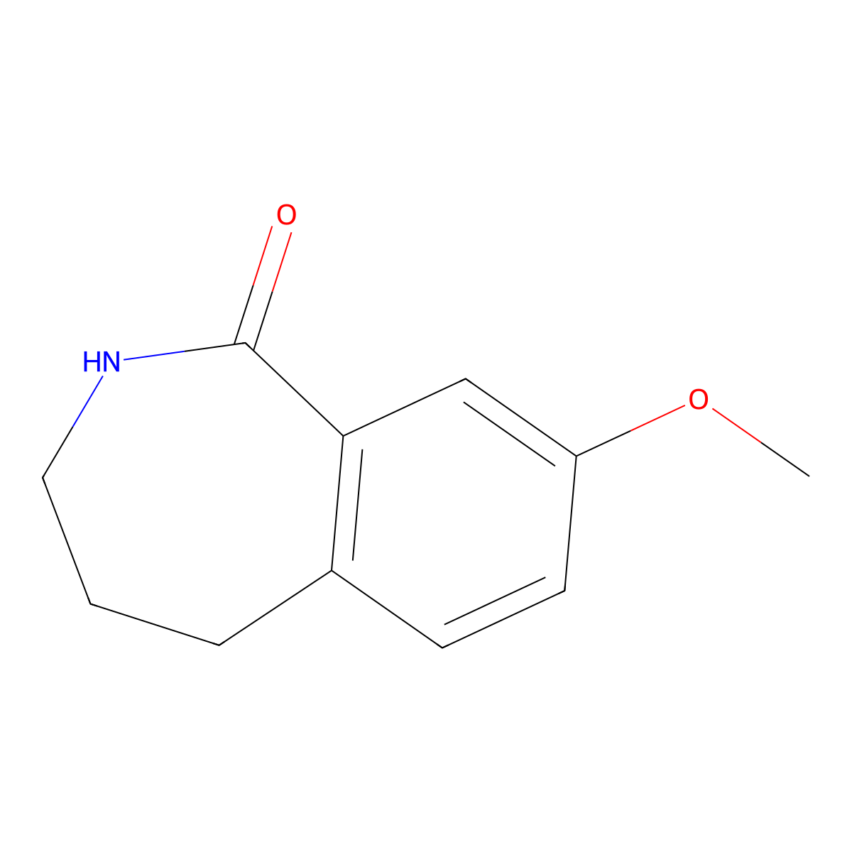 8-Methoxy-2,3,4,5-tetrahydro-benzo[c]azepin-1-one molecular structure, CAS 22246-71-5