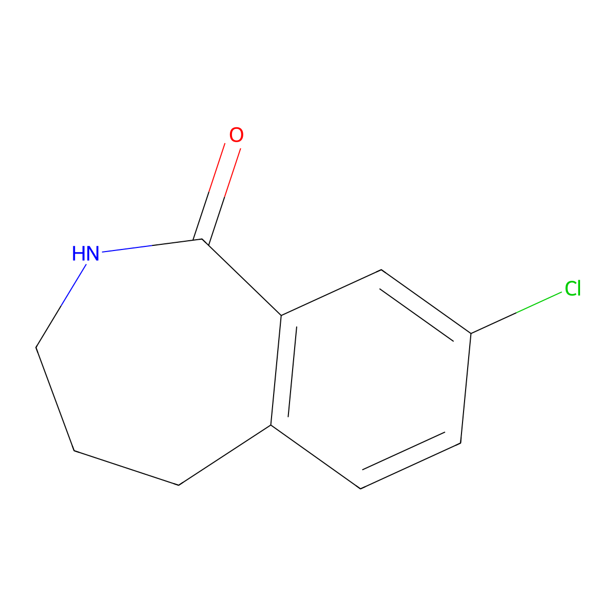 8-chloro-2,3,4,5-tetrahydro-1H-2-benzazepin-1-one molecular structure, CAS 22246-74-8