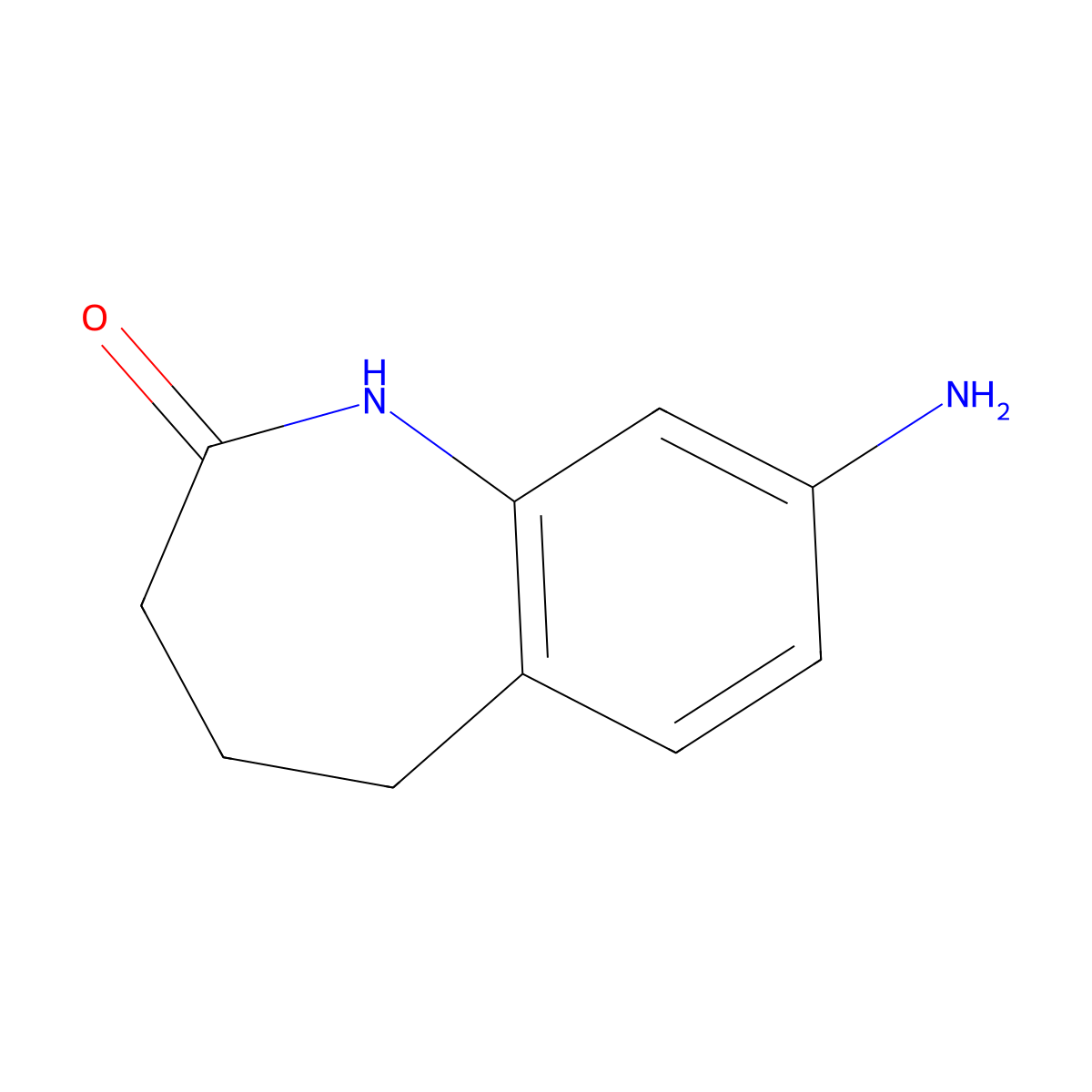 8-Amino-1,3,4,5-tetrahydro-2H-1-benzazepin-2-one molecular structure, CAS 22246-76-0