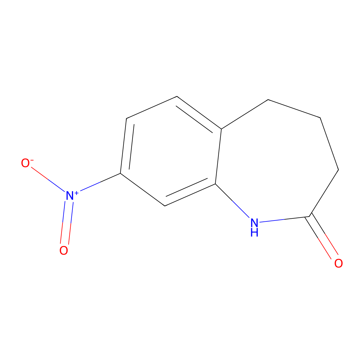 8-Nitro-1,3,4,5-tetrahydro-2H-1-benzazepin-2-one molecular structure, CAS 22246-79-3