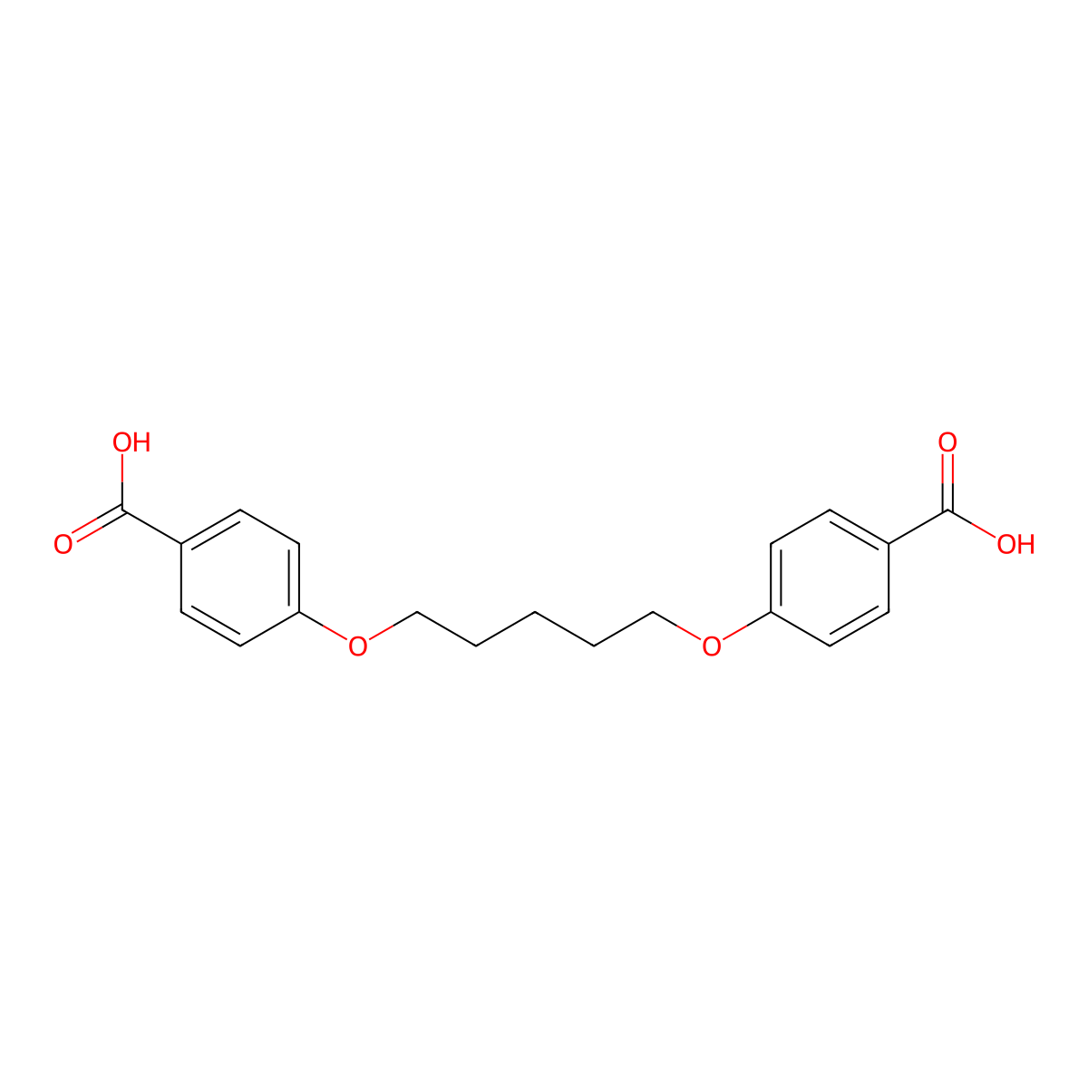 4-[5-(4-carboxyphenoxy)pentoxy]benzoic Acid molecular structure, CAS 22247-66-1