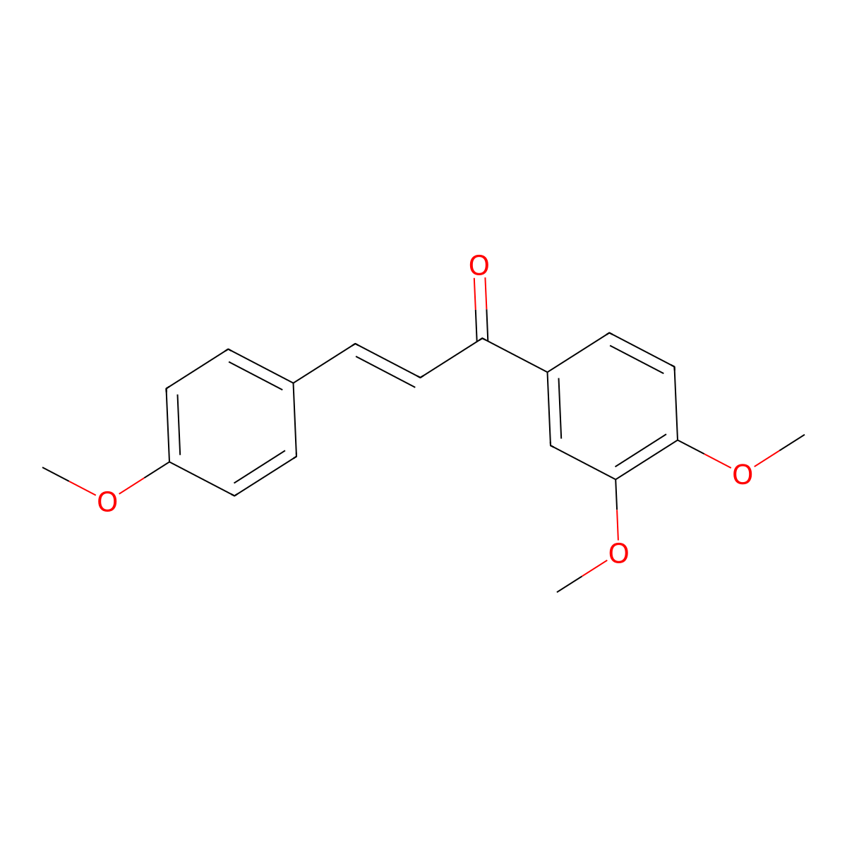(E)-1-(3,4-dimethoxyphenyl)-3-(4-methoxyphenyl)prop-2-en-1-one molecular structure, CAS 22248-31-3