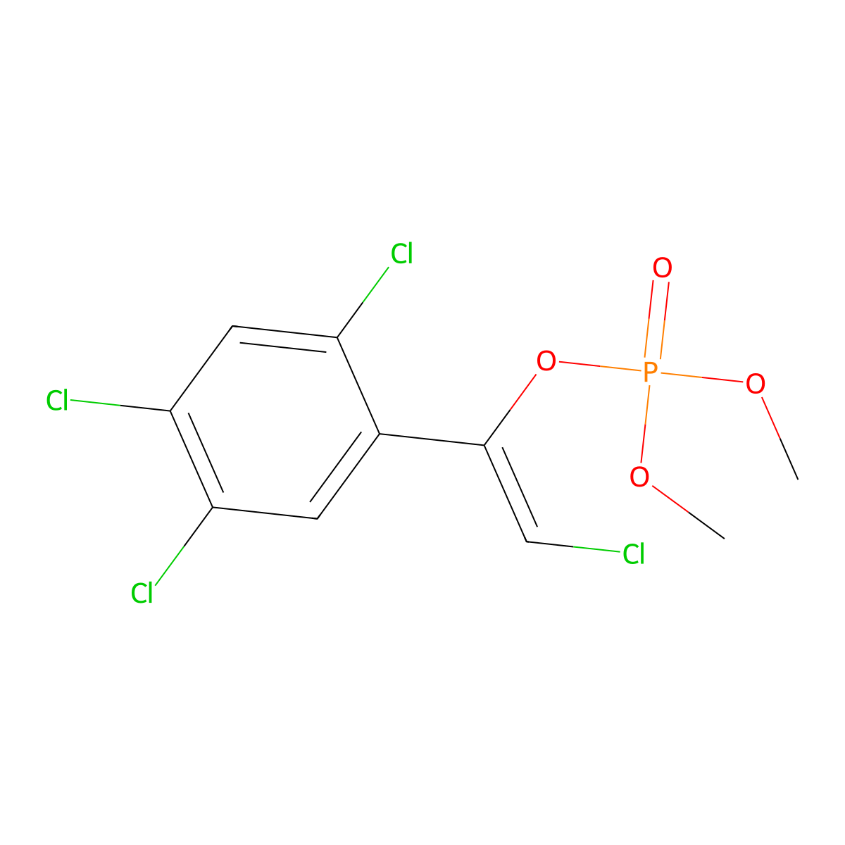 Tetrachlorvinphos molecular structure, CAS 22248-79-9