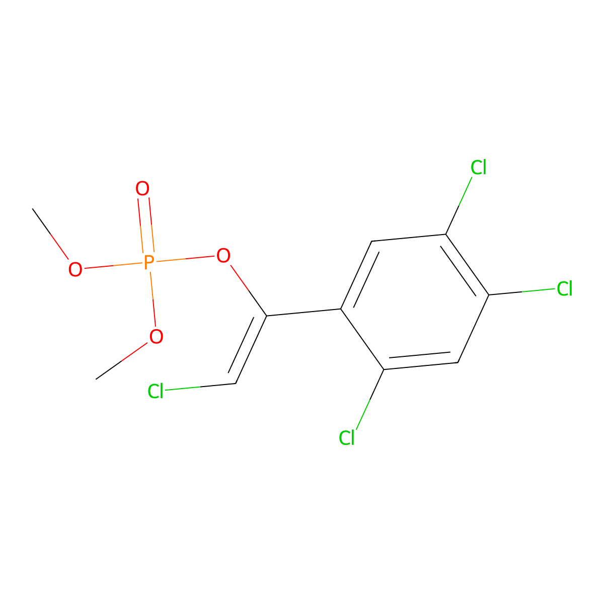 Tetrachlorvinphos molecular structure, CAS 22248-79-9