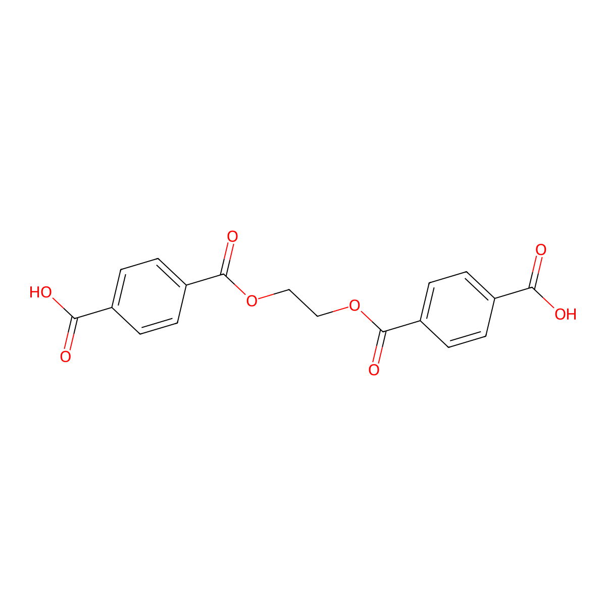 Ethylene terephthalate molecular structure, CAS 2225-05-0