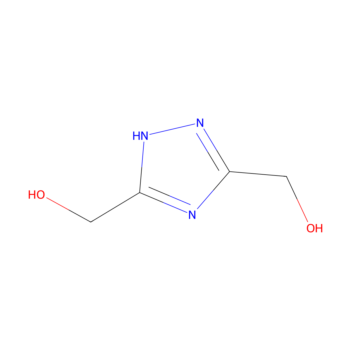 3,5-Bis(hydroxymethyl)-1,2,4-triazole molecular structure, CAS 22250-36-8