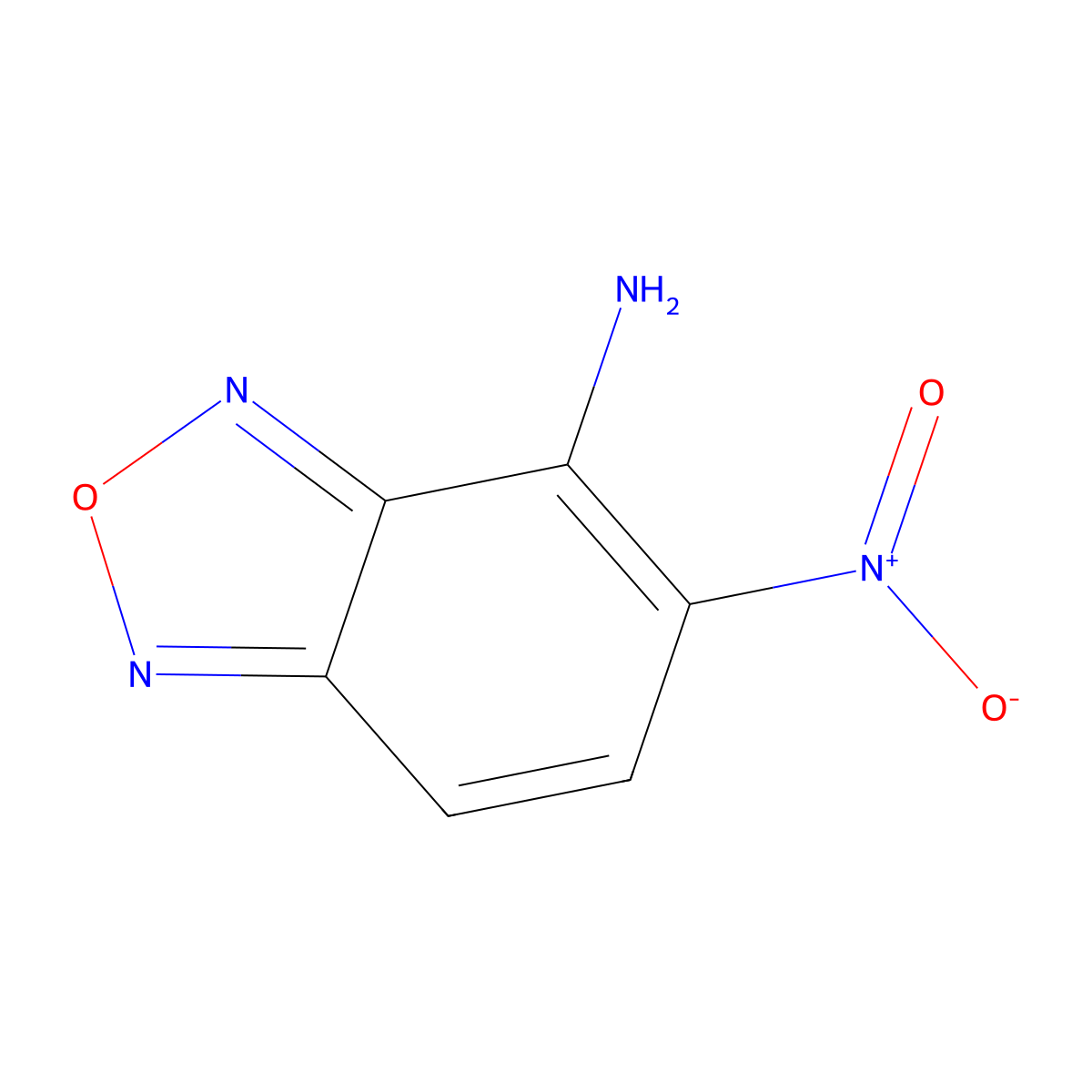 5-Nitro-2,1,3-benzoxadiazol-4-amine molecular structure, CAS 22250-46-0