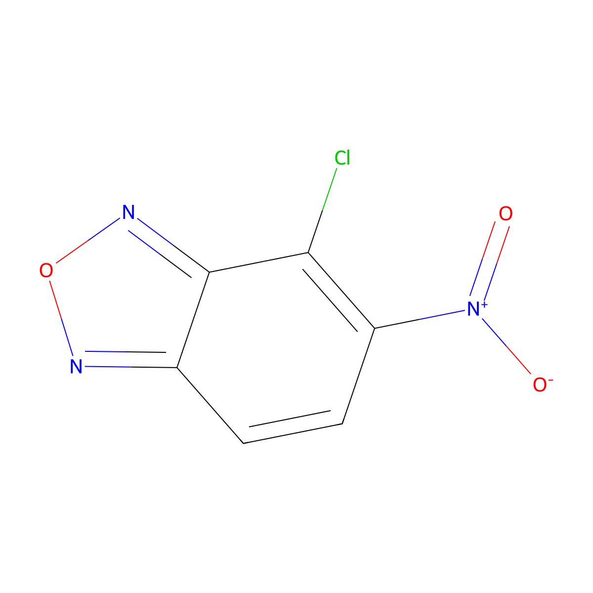 4-Chloro-5-nitro-2,1,3-benzoxadiazole molecular structure, CAS 22250-51-7