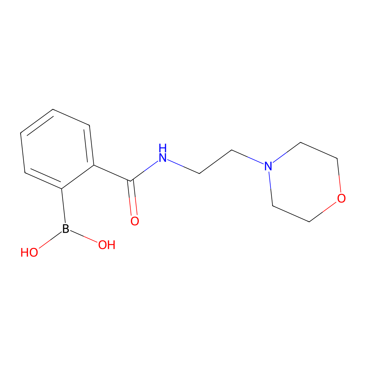 (2-((2-Morpholinoethyl)carbamoyl)phenyl)boronic acid molecular structure, CAS 2225116-31-2