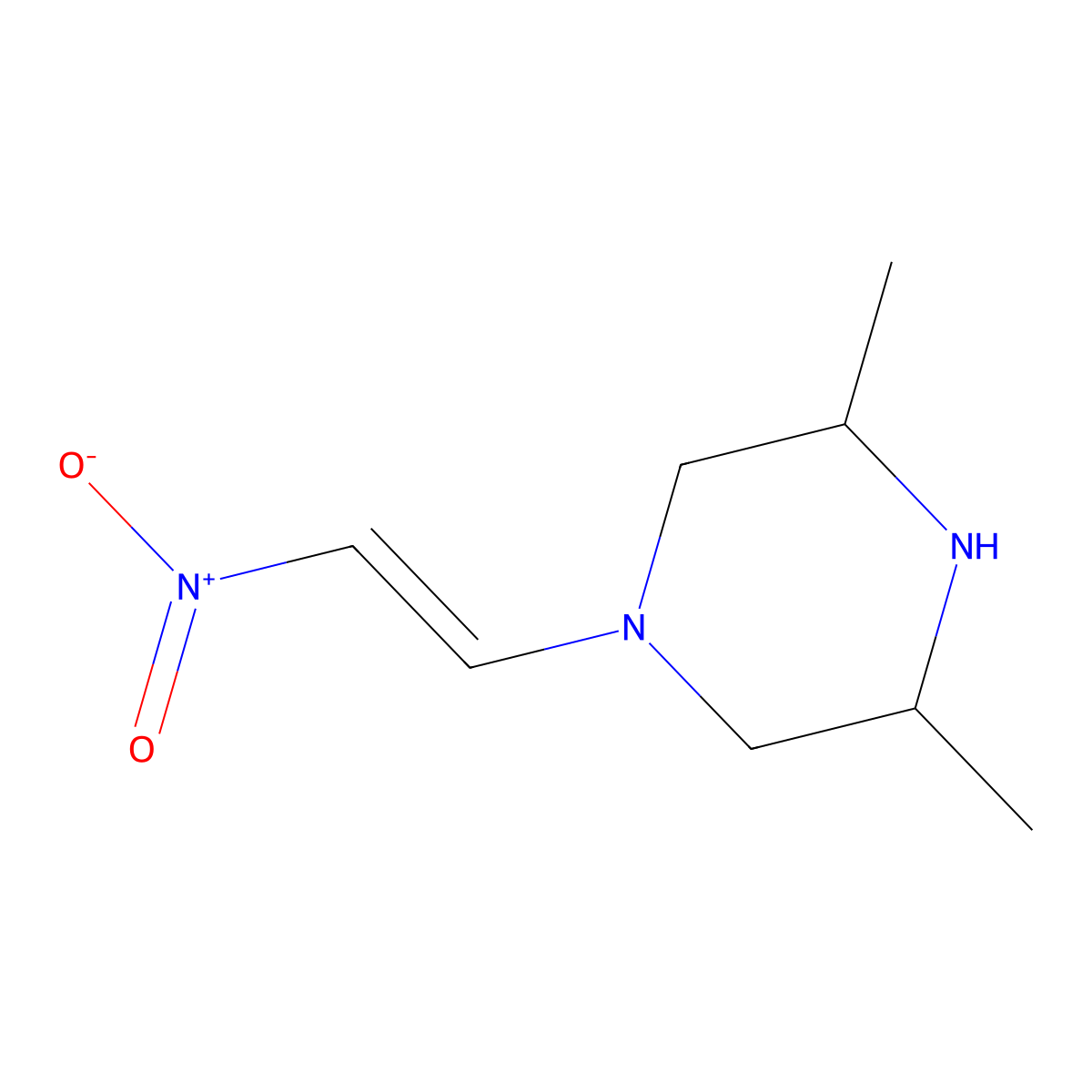 (3R,5S)-3,5-dimethyl-1-[(E)-2-nitroethenyl]piperazine molecular structure, CAS 2225126-62-3