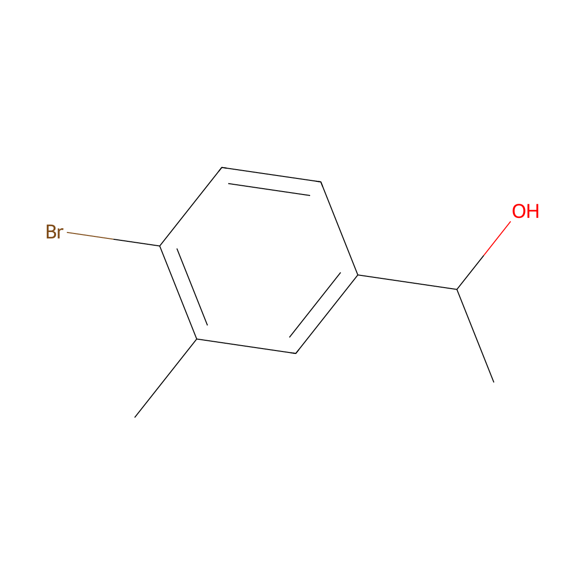 (1S)-1-(4-bromo-3-methylphenyl)ethan-1-ol molecular structure, CAS 2225126-85-0