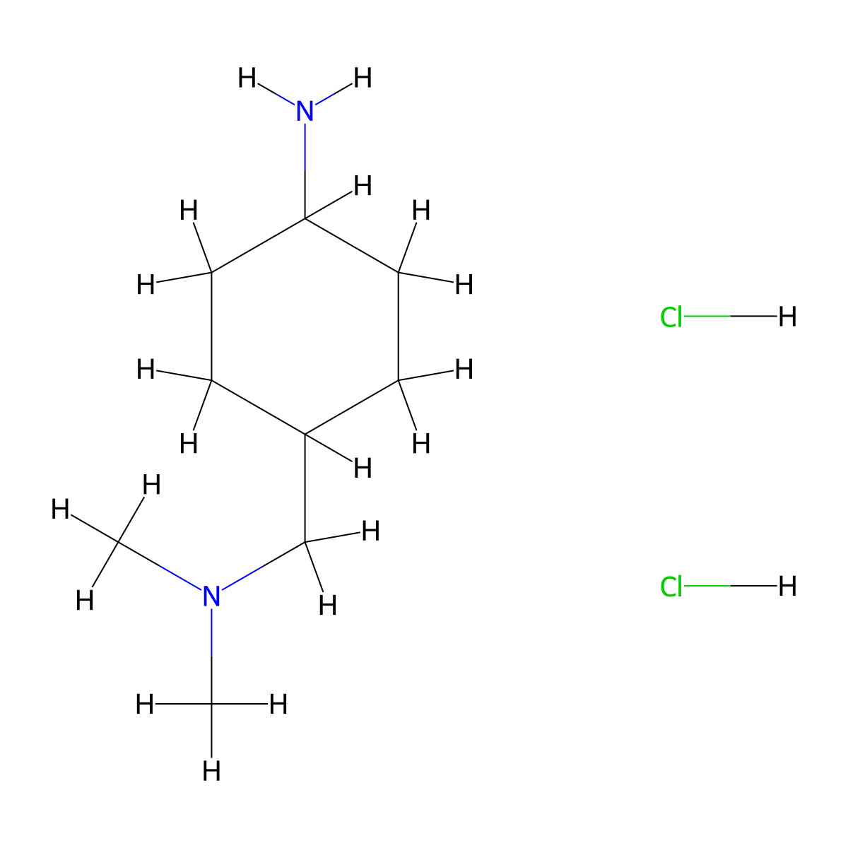 trans-4-[(Dimethylamino)methyl]cyclohexanamine dihydrochloride molecular structure, CAS 2225136-04-7