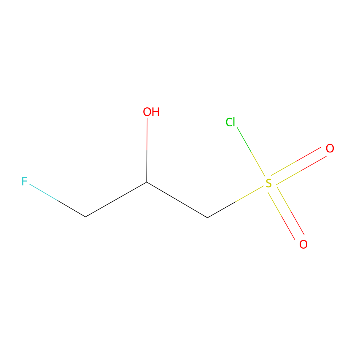 3-Fluoro-2-hydroxypropane-1-sulfonyl chloride molecular structure, CAS 2225136-07-0