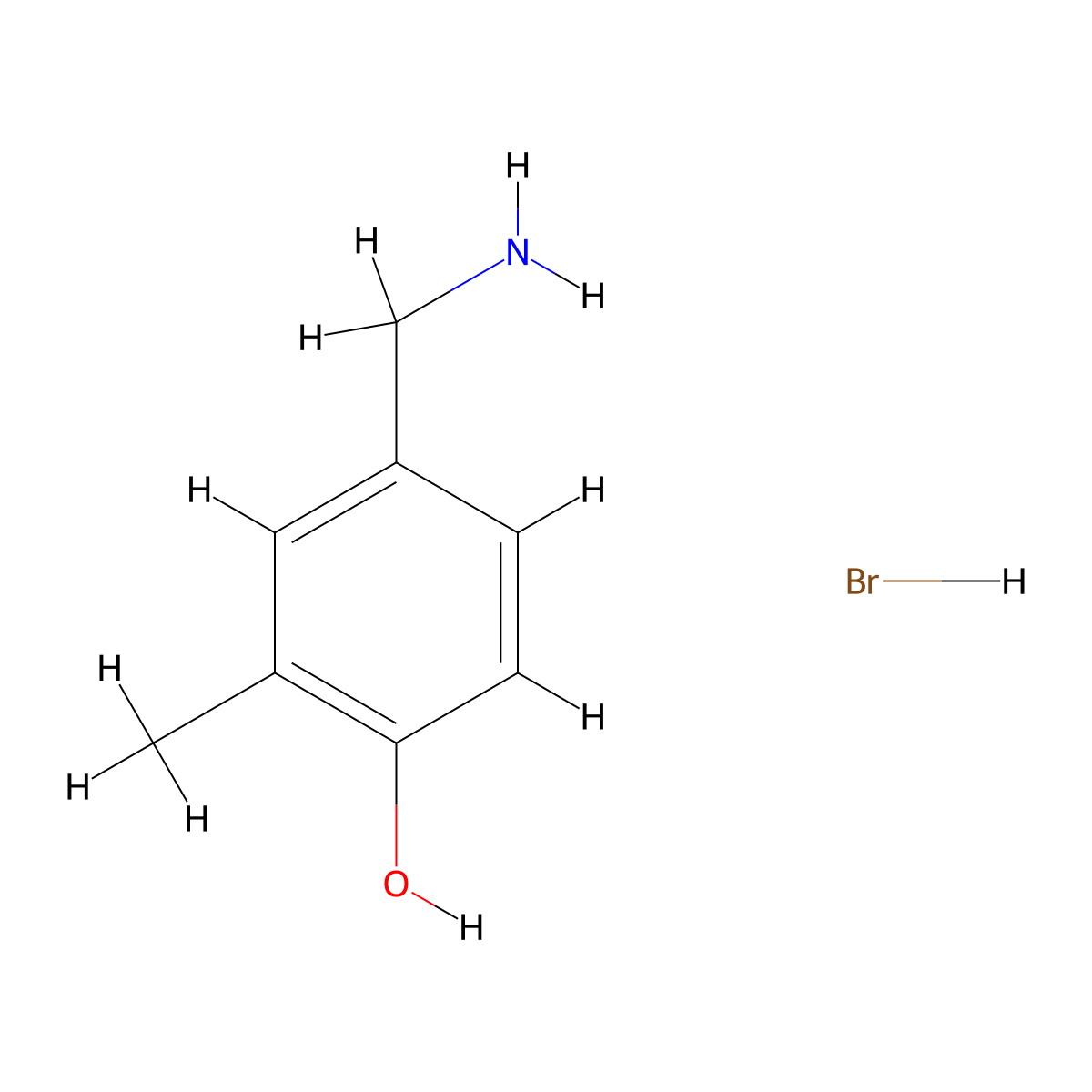 4-(Aminomethyl)-2-methylphenol hydrobromide molecular structure, CAS 2225136-15-0