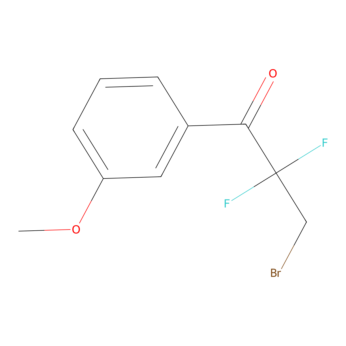 3-Bromo-2,2-difluoro-1-(3-methoxyphenyl)propan-1-one molecular structure, CAS 2225136-20-7