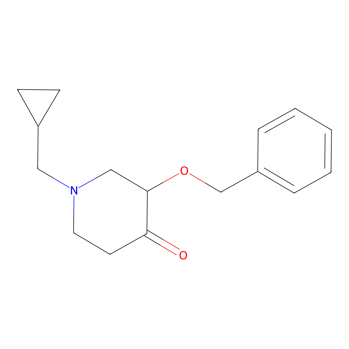 3-(Benzyloxy)-1-(cyclopropylmethyl)piperidin-4-one molecular structure, CAS 2225136-24-1