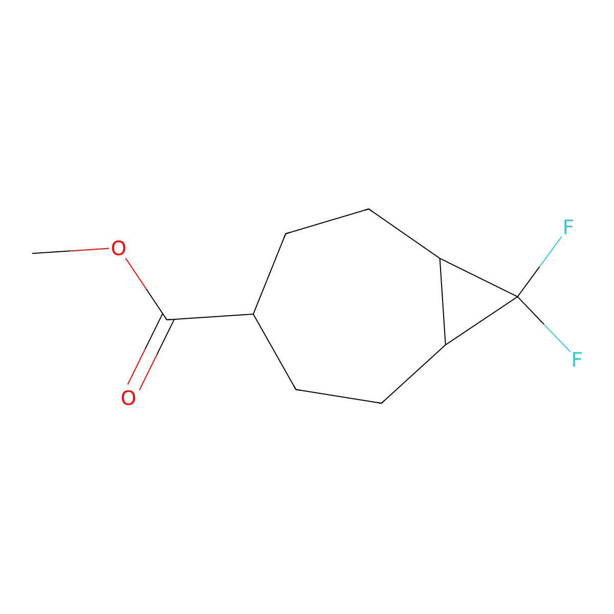 Methyl 8,8-difluorobicyclo[5.1.0]octane-4-carboxylate molecular structure, CAS 2225136-27-4