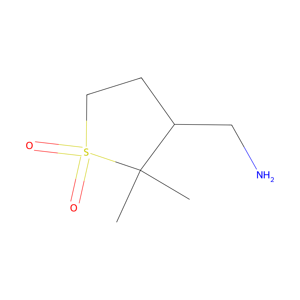 3-(Aminomethyl)-2,2-dimethyl-1lambda6-thiolane-1,1-dione molecular structure, CAS 2225136-33-2