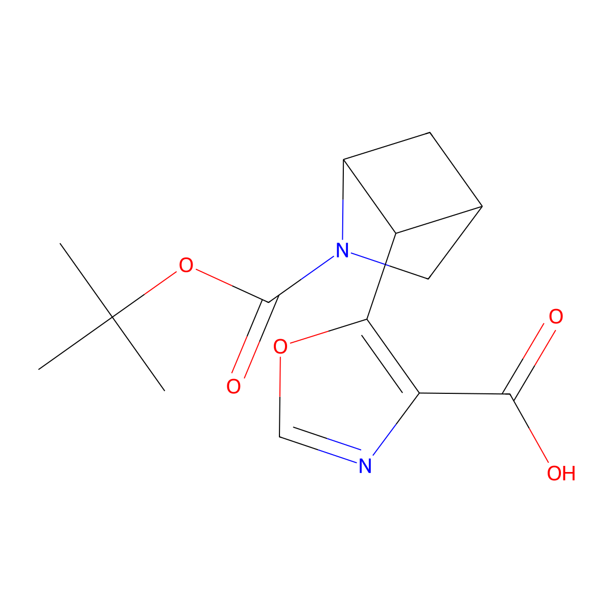 5-{2-[(Tert-butoxy)carbonyl]-2-azabicyclo[2.1.1]hexan-5-yl}-1,3-oxazole-4-carboxylic acid molecular structure, CAS 2225136-40-1