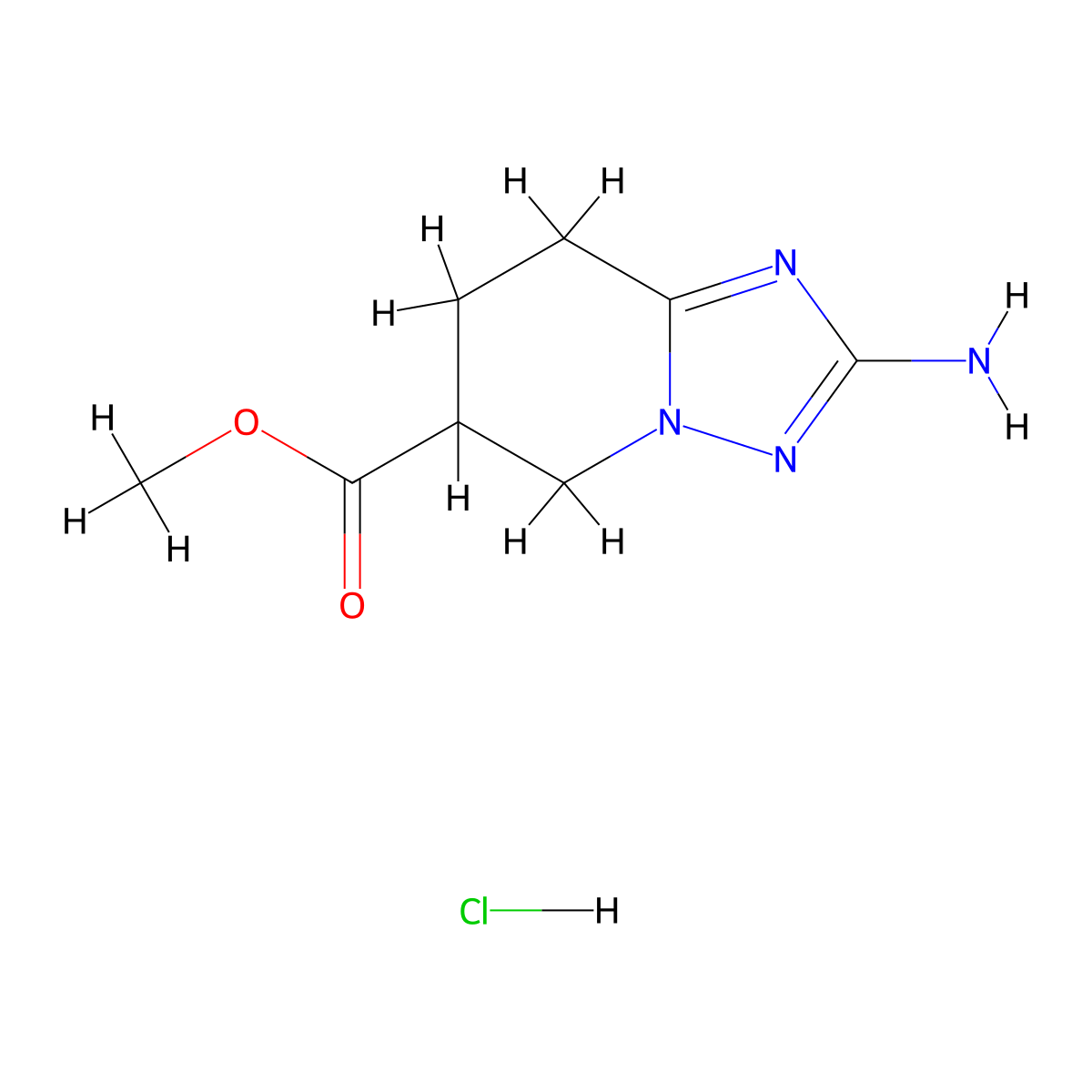 methyl 2-amino-5H,6H,7H,8H-[1,2,4]triazolo[1,5-a]pyridine-6-carboxylate hydrochloride molecular structure, CAS 2225136-46-7