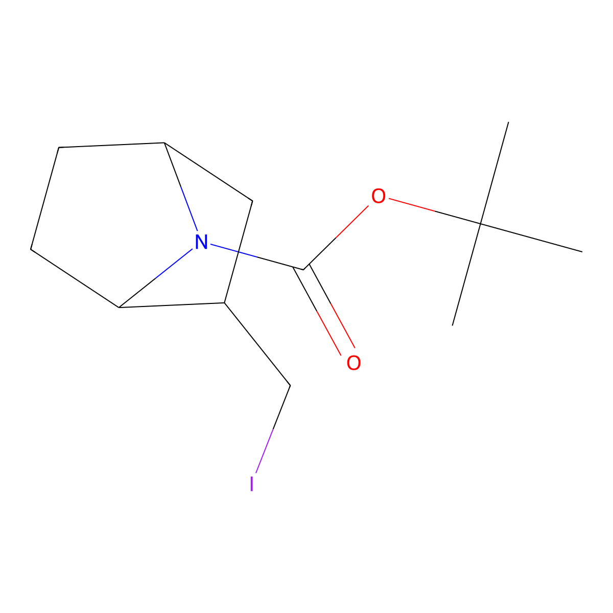 Tert-butyl 2-(iodomethyl)-7-azabicyclo[2.2.1]heptane-7-carboxylate molecular structure, CAS 2225136-49-0