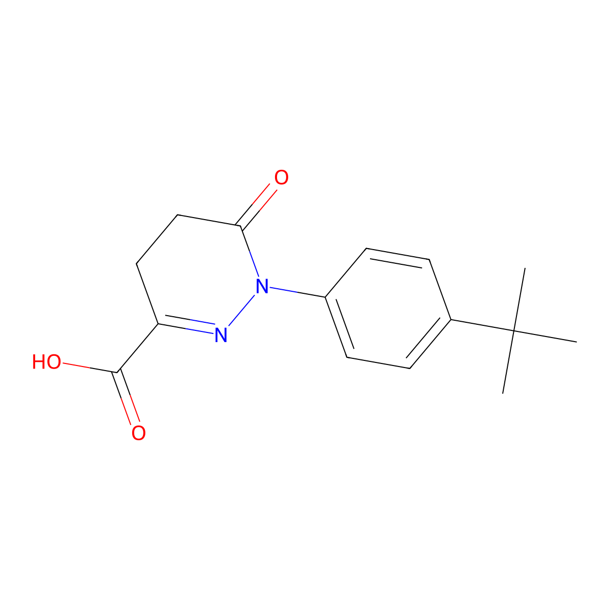 1-(4-Tert-butylphenyl)-6-oxo-1,4,5,6-tetrahydropyridazine-3-carboxylic acid molecular structure, CAS 2225136-50-3